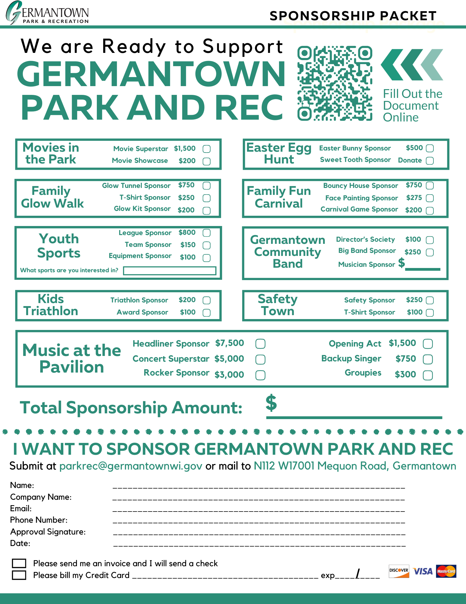 2026 Sponsorship Form
